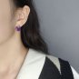 Anniversary Epoxy Heart 925 Sterling Silver Stud Earrings