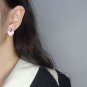 Anniversary Epoxy Heart 925 Sterling Silver Stud Earrings