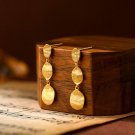 Modern Geometry Three Oval 925 Sterling Silver Dangling Earrings
