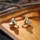 Irregular Lavas Girl Heart 925 Sterling Silver Stud Earrings