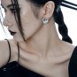 Modern Geometry Glossy Round 925 Sterling Silver Stud Earrings
