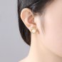 Round Natural Pearl 925 Silver Stud Shell Earrings