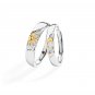 Sun Moon Dual-Color Open Band Set Romantic Matching Couple Rings
