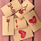 Gift Kraft Paper Hollow Love Heart Flower Customize Mother Day Card