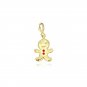 Christmas Gift Cute Gingerbread Man Silver Pendant Chain Necklace