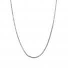 Minimalist Chain Geometric Modeling 925  Silver Box Shaped Chain Necklace