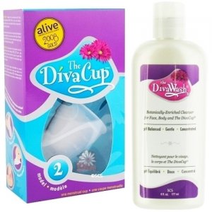 Diva Cup - Model 2 DivaCup Menstrual Solution AND DivaWash - Diva Cup PLUS Diva Wash