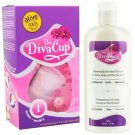 Diva Cup - Model 1 DivaCup Menstrual Solution AND DivaWash - Diva Cup PLUS Diva Wash