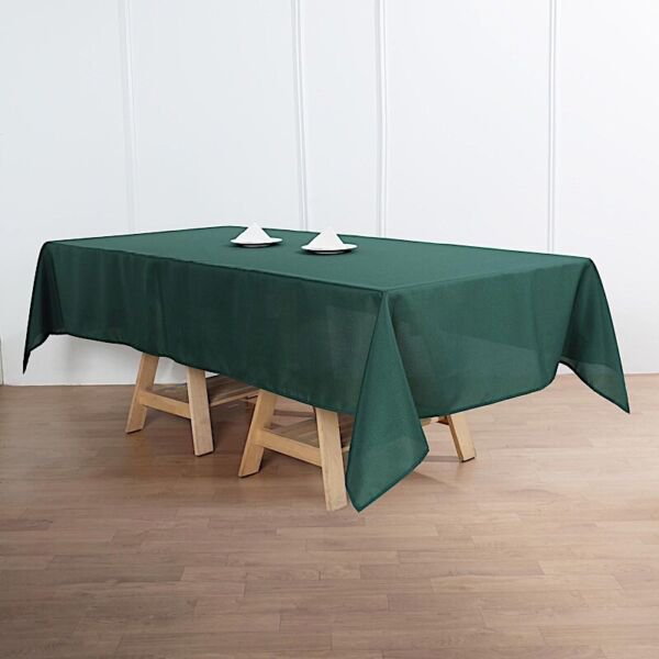 5 Hunter Green 60X102 Rectangle Polyester Tablecloths Kitchen Home Wedding Party Supplies