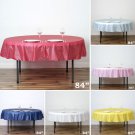 2 Pcs Round 84" Disposable Plastic Tablecloth Table Cover Affordable Home Wedding Party Supplies