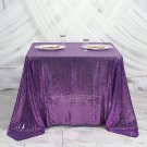 Purple Sequin 90X90" Table Overlay Sparkly Shiny Linens Home Wedding Party Supplies