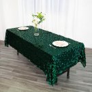 Hunter Green 60"X102" Large Payette Sequin Rectangular Tablecloth Home Wedding Party Supplies