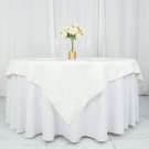 70" X 70" Ivory Premium Polyester Square Tablecloth Home Wedding Party Supplies