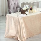 Champagne 90"X132" Premium Velvet Rectangular Tablecloth Linens Home Wedding Party Supplies