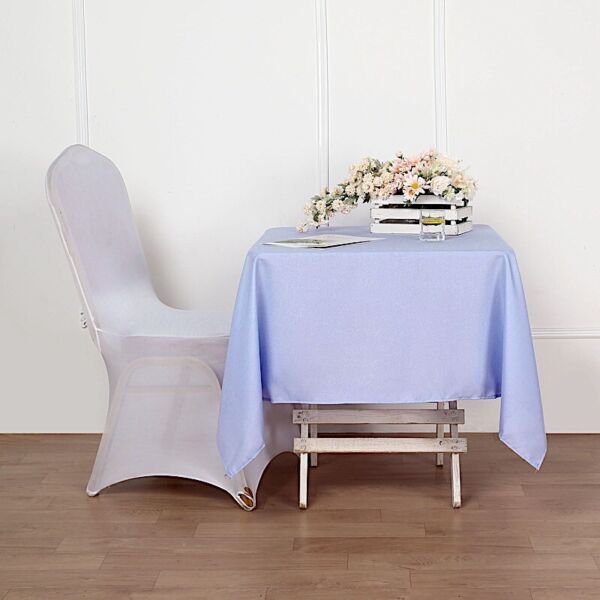 54" Lavender Square Polyester Tablecloth Light Gray Linens Home Wedding Party Supplies