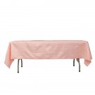 Dusty Rose 60"X102" Accordion Crinkle Taffeta Rectangular Tablecloth Home Wedding Party Supplies