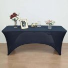 Navy Blue 8 Ft Fitted Spandex Tablecloth Open Back Table Cover Home Wedding Party Supplies