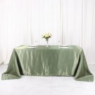 Eucalyptus Green 90X132" Rectangle Satin Tablecloth Home Wedding Party Supplies