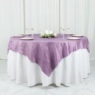 Violet Amethyst 72" X 72" Accordion Crinkled Taffeta Square Table Overlay Home Wedding Party Supplie