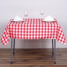 Red White Buffalo Plaid 54" Square Polyester Tablecloth Picnic Country Linens Home Wedding Party Sup
