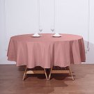 Dusty Rose 90" Round Polyester Tablecloth Tabletop Dinner Home Wedding Party Supplies