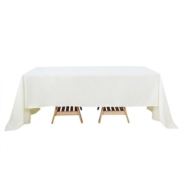 Ivory 60X126 Rectangle Polyester Tablecloth Kitchen Home Wedding Party Supplies