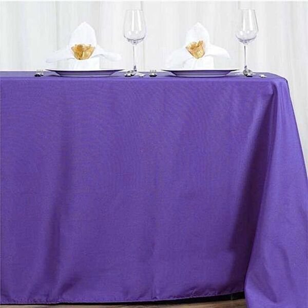 Purple 72X120 Rectangle Polyester Tablecloth Dinner Home Wedding Party Supplies