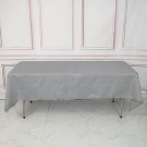 Silver 60" X 102" Accordion Crinkle Taffeta Rectangular Tablecloth Home Wedding Party Supplies