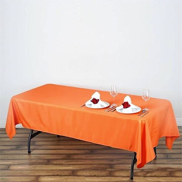 5 Orange 60X102" Rectangle Polyester Tablecloths Home Wedding Party Supplies