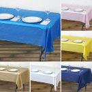 12 Pcs Rectangle 54X108" Disposable Plastic Table Covers Tablecloths Home Wedding Party Supplies