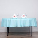 6 Pcs Light Blue 90" Round Polyester Tablecloths Trade Show Booth Home Wedding Party Supplies
