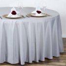 5 Silver 108" Round Polyester Tablecloths Tabletop Light Gray Home Wedding Party Supplies