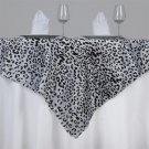 6 Pcs Leopard Table Overlays 72X72" Animal Safari Jungle Linens Home Wedding Party Supplies