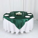 Hunter Green 60X60" Satin Square Table Overlay Home Wedding Party Supplies