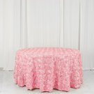Pink Ribbon Roses 120" Round Tablecloth Fancy Linens Home Wedding Party Supplies