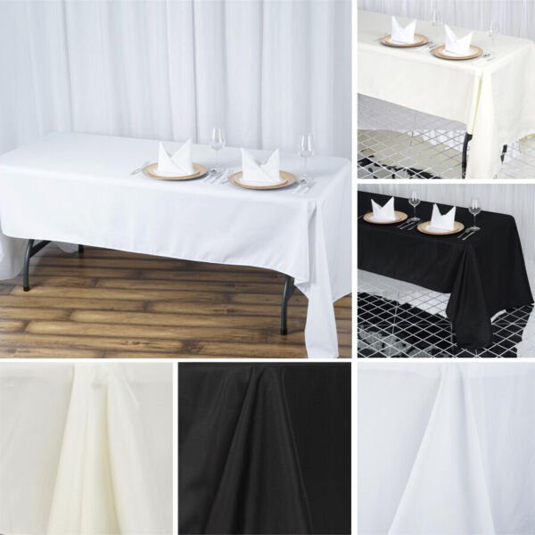 10 Pcs 60X126" Premium Rectangle Polyester Tablecloths Quality Linens Home Wedding Party Supplies