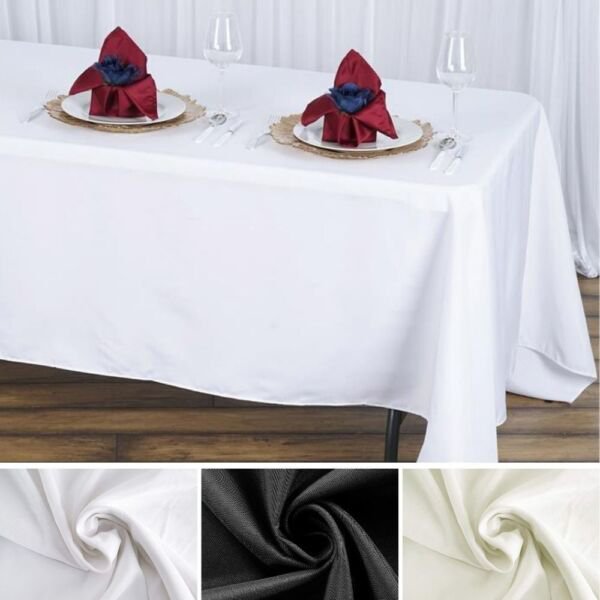 6 Pcs 72X120" Premium Rectangle Polyester Tablecloths Quality Linens Home Wedding Party Supplies