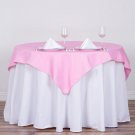 54" Pink Square Polyester Tablecloth Linens Home Wedding Party Supplies