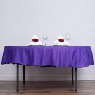 Purple 90" Round Polyester Tablecloth Dinner Home Wedding Party Supplies