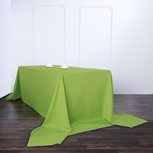 Apple Green Polyester 90X156" Rectangle Tablecloths Linens Home Wedding Party Supplies