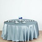 Dusty Blue 120" Round Satin Tablecloth Tabletop Linens Home Wedding Party Supplies