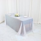 90X132" Iridescent Blue Sequin Rectangle Tablecloth Home Wedding Party Supplies
