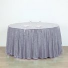 132" Silver Sequin Round Tablecloth Light Gray Linens Home Wedding Party Supplies