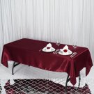 Burgundy 60X102" Rectangle Satin Tablecloth Linens Home Wedding Party Supplies