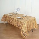 52" X 108" Brown Rectangular Disposable Plastic Tablecloth Wooden Home Wedding Party Supplies