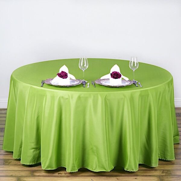 15 Apple Green 90" Round Polyester Tablecloths Restaurant Home Wedding Party Supplies