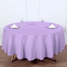 6 Pcs Lavender 90" Round Polyester Tablecloths Trade Show Booth Home Wedding Party Supplies