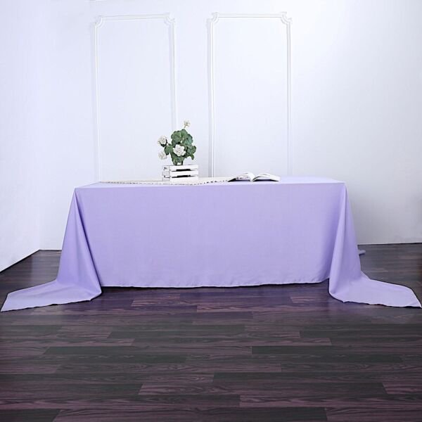 Lavender Polyester 90X156" Rectangle Tablecloths Linens Home Wedding Party Supplies