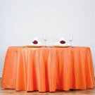 Orange 132" Round Polyester Tablecloth High Quality Home Wedding Party Supplies