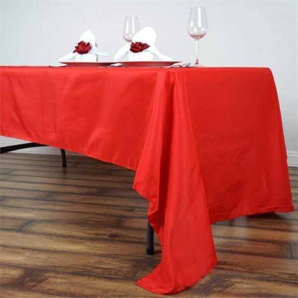 Red 60X126 Rectangle Polyester Tablecloth Kitchen Dinner Home Wedding Party Supplies